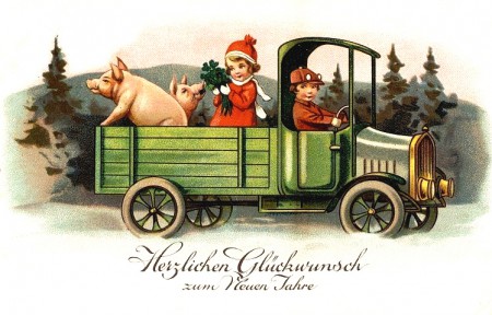 Neujahrskarte über 100 Jahre alt